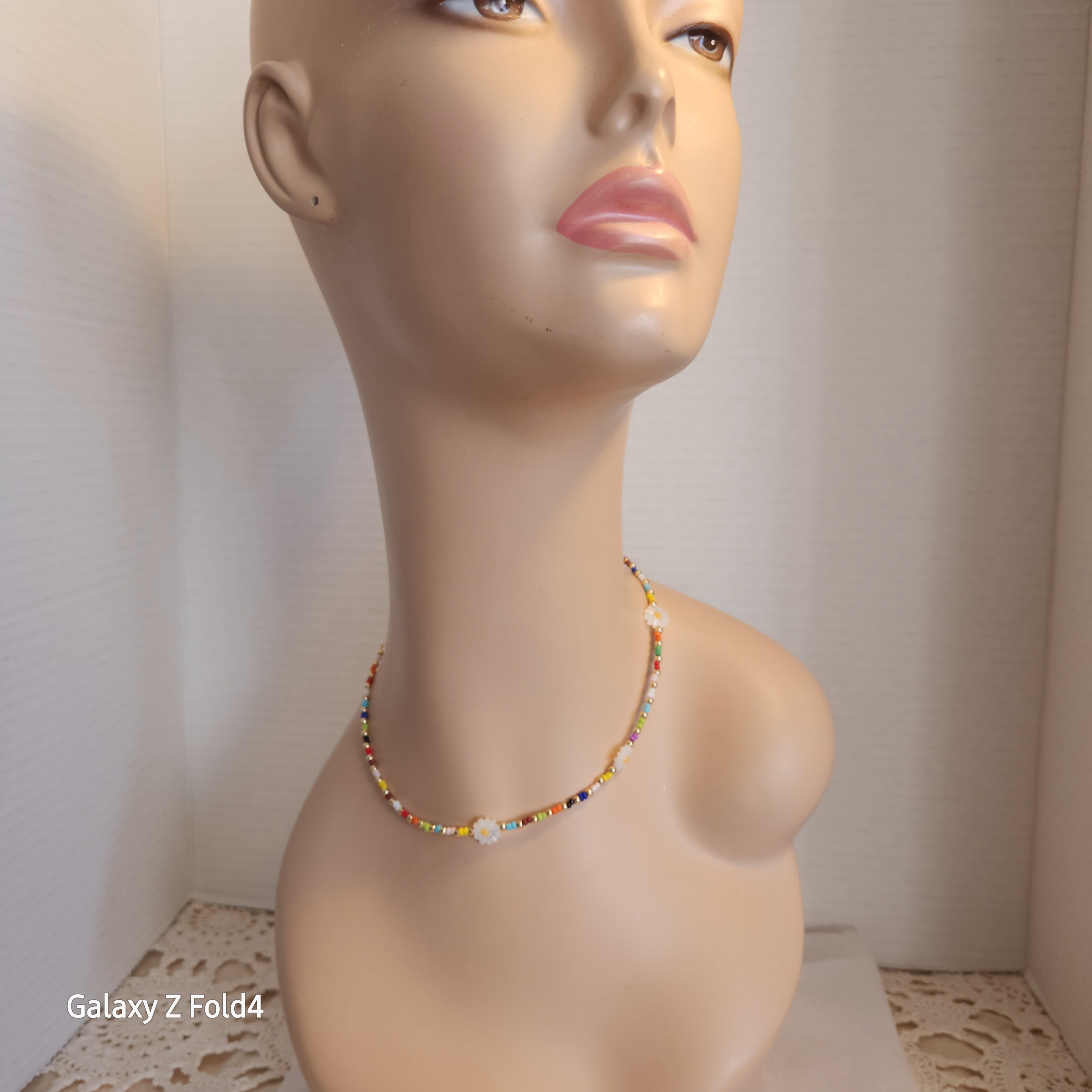 Colorful Beaded Necklace 12$